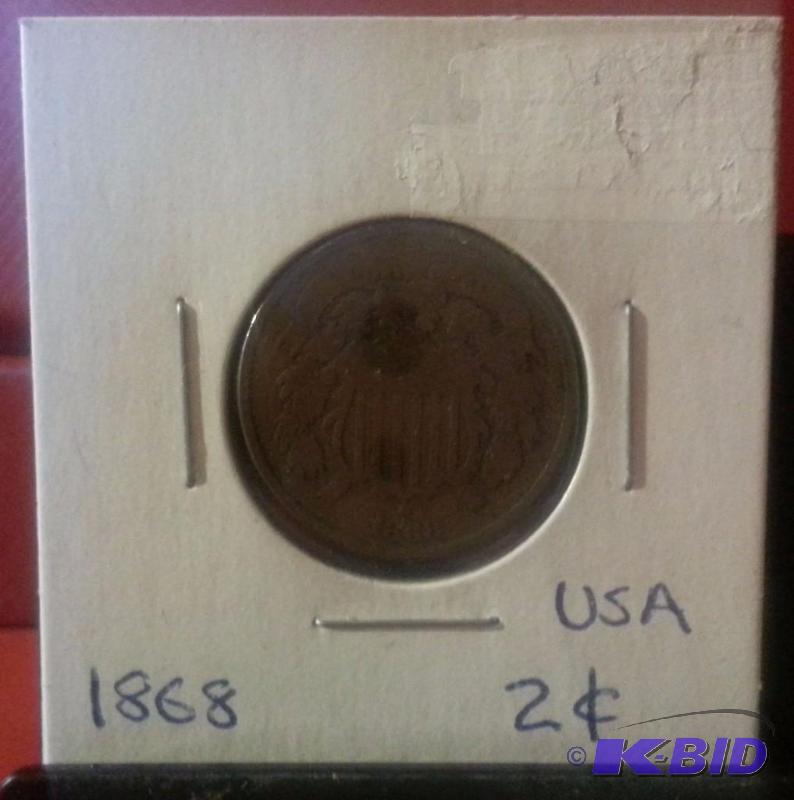 1868 2 CENT COIN VERY NICE EXALMPLE OF THE SH...