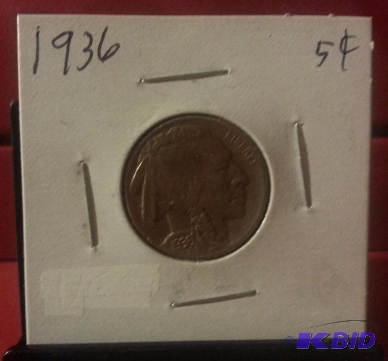1936 BUFFALO NICKEL...