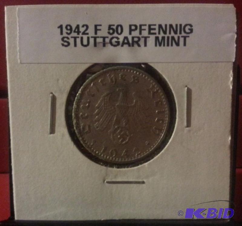1942 GERMAN 50 PFENNIG...