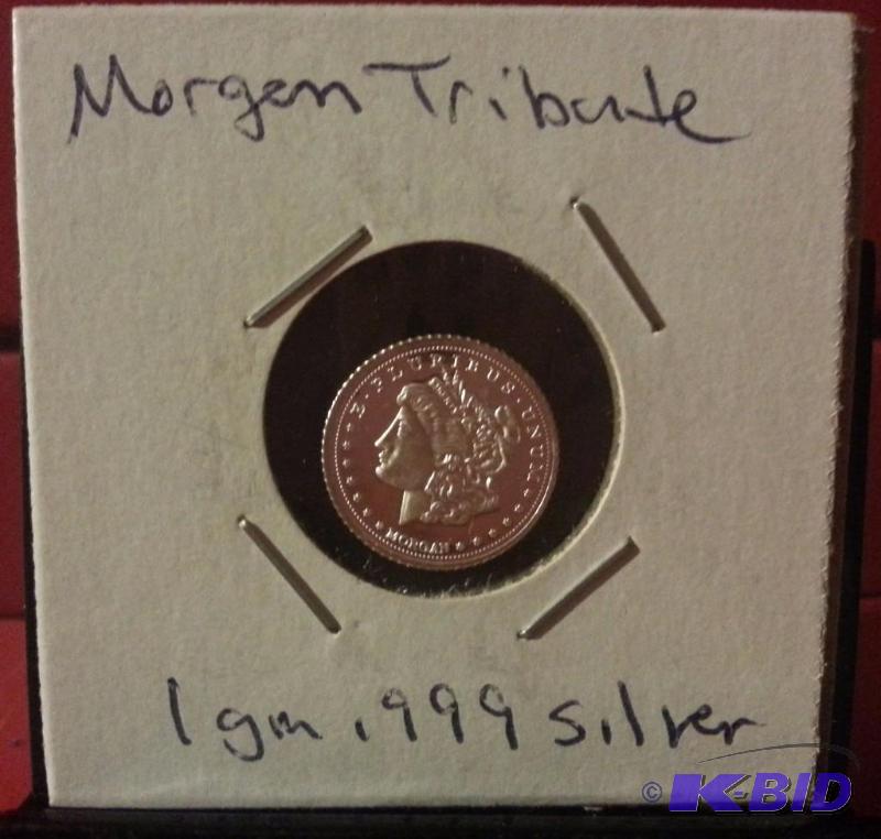 MORGAN DOLLAR TRIBUTE 1GN .999 SILVER...