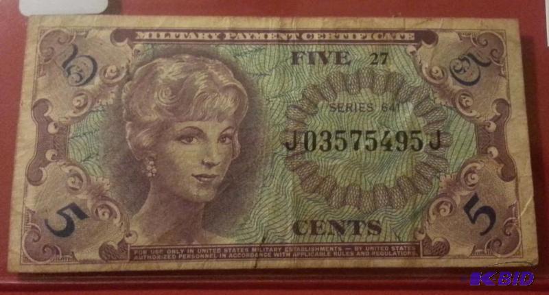 SERIES 641 US MILITARY 5 CENT PAYMENT CERTIFI...