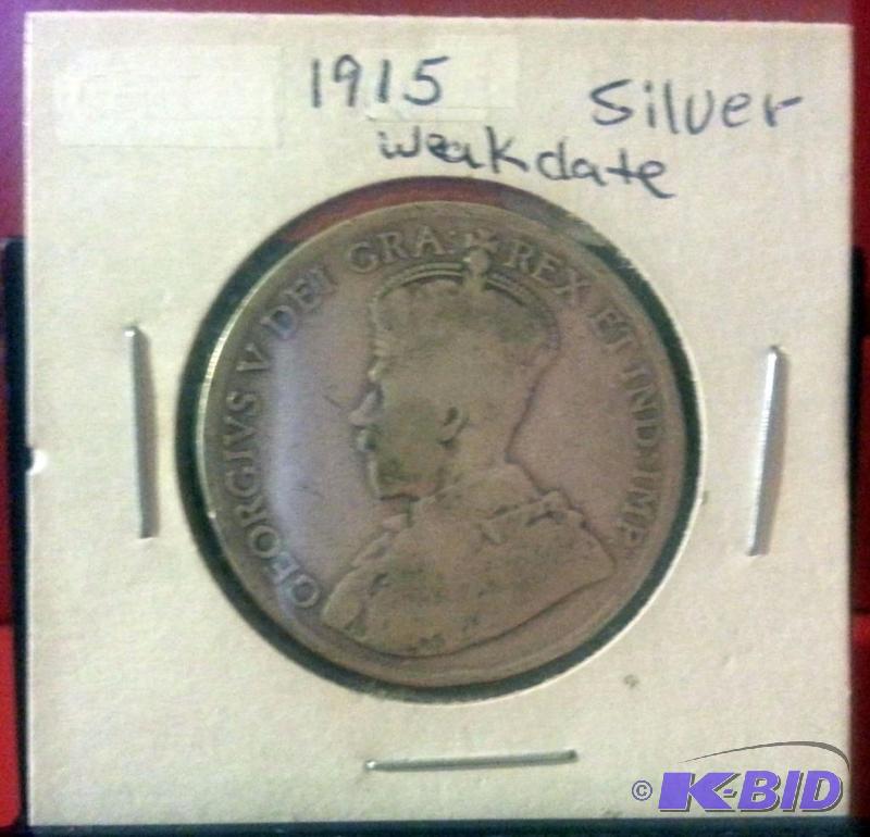 1915 CANADA HALF DOLLAR, 80% SILVER...
