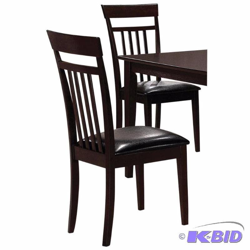 lot 65 image: Pair Dining Chairs Espresso Color -New In Box...