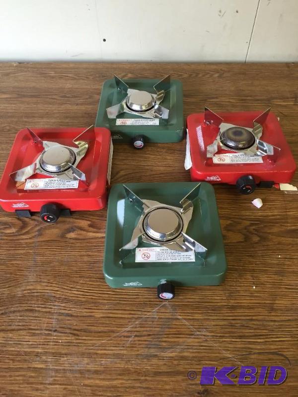 Lot of 4 - Single Burner Propane Stove