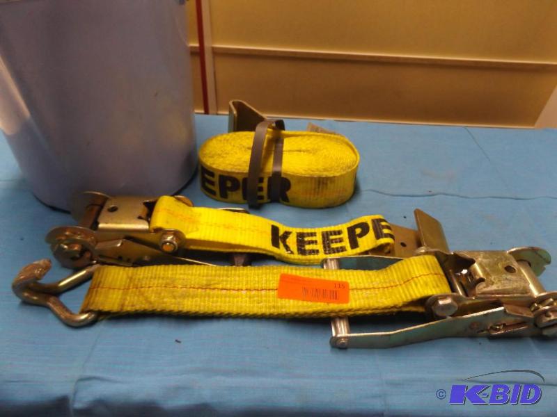 2 x 27 Keeper Ratchet strap and pail...