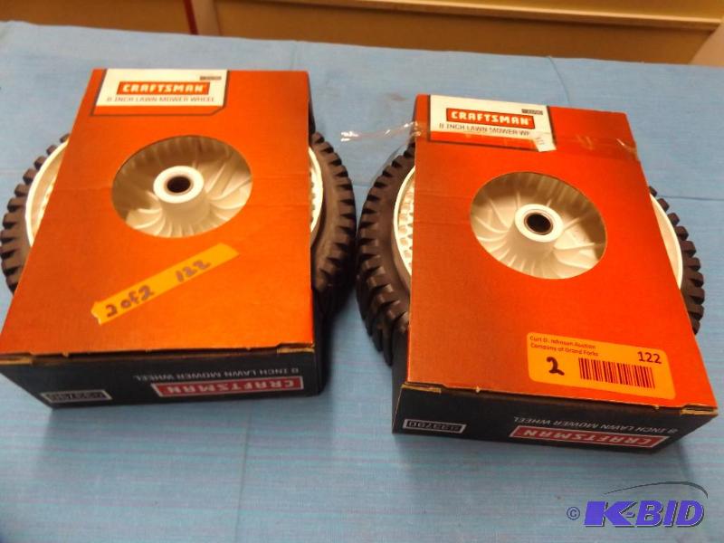 Two Craftsman 8 lawn mower wheels...