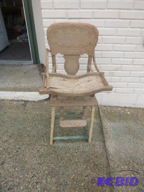 lot 129 image: Vintage High Chair...