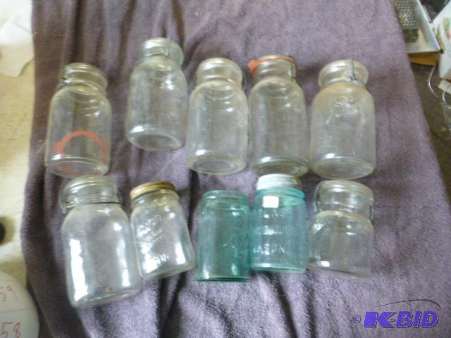 lot 155 image: Miscellaneous Vintage Canning Jars...