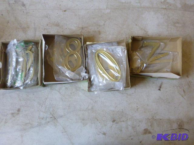 lot 191 image: Miscellaneous Metal House Numbers 4 12"...