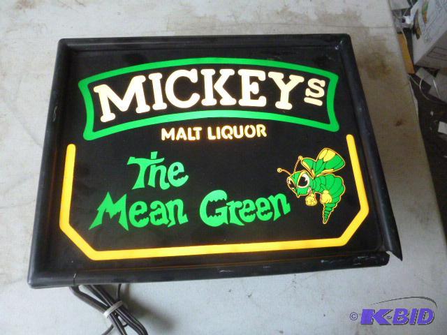 lot 46 image: MIckeys&nbspMalt Liquor The Mean Green Bee ...