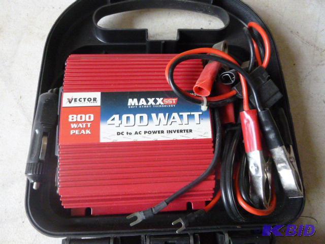 lot 54 image: Vector 400 Watt DC to AC Power Inverter with ...
