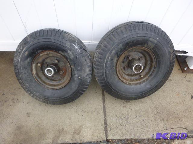 lot 91 image: 2 Trailer Tires with Rims 5.70-8...
