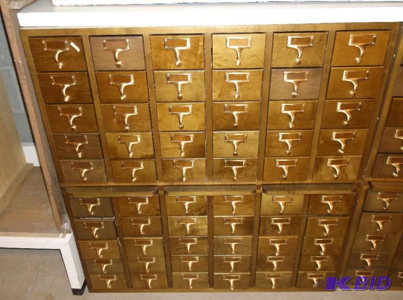 lot 10 image: Card filing cabinet measuring 39 14" L ...