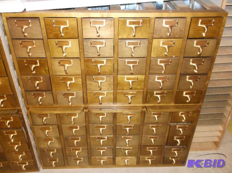 lot 11 image: Card filing cabinet measuring 39 14" L ...
