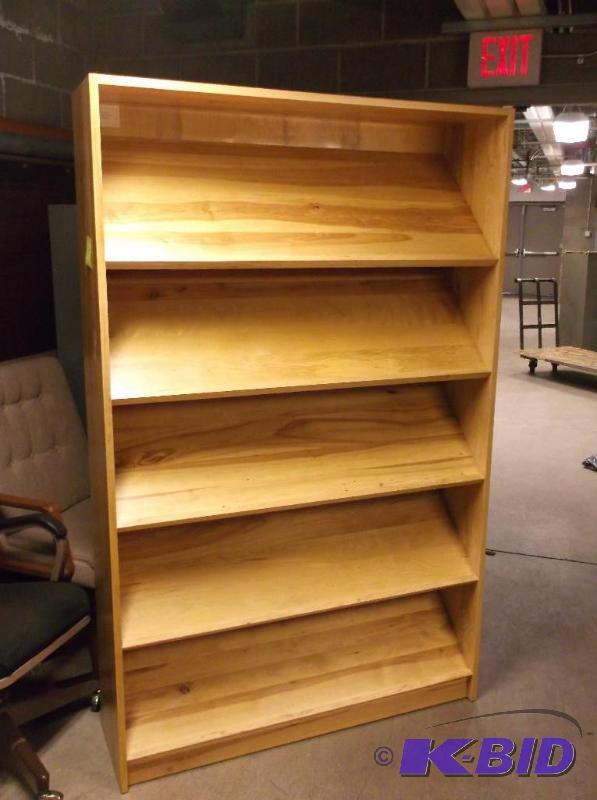lot 112 image: Solid pine magazine case measuring 47 78&quo...