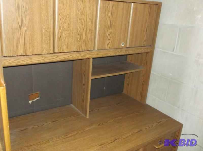 lot 121 image: Oak like computer desk measuring 45 14"...