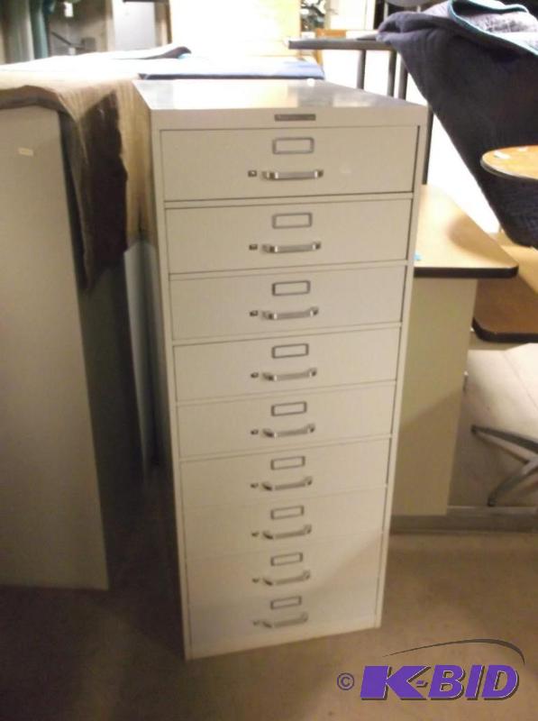 lot 132 image: Yawman-ERBE microfilm file cabinet in good us...