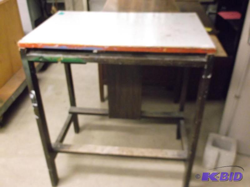 lot 156 image: Art table measuring 35 34" L x 24 12&q...