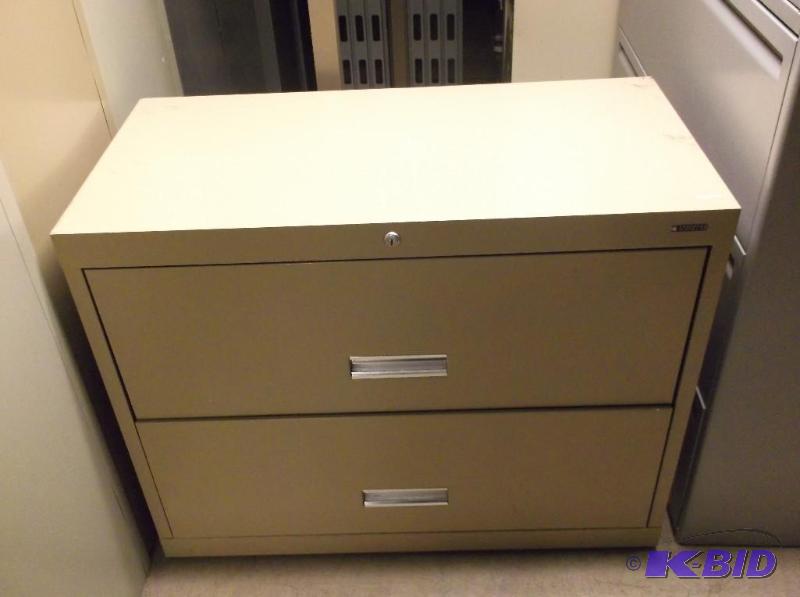 lot 170 image: Anderson Hickey Co. lateral 2 drawer metal fi...