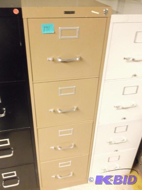 lot 171 image: Anderson Hickey Co. 4 drawer metal file cabin...