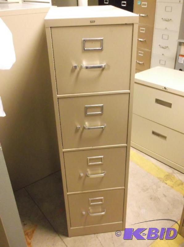 lot 173 image: Hon 4 drawer metal file cabinet in good usabl...