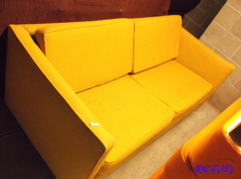 lot 46 image: Vintage couch has few stains in usable condit...