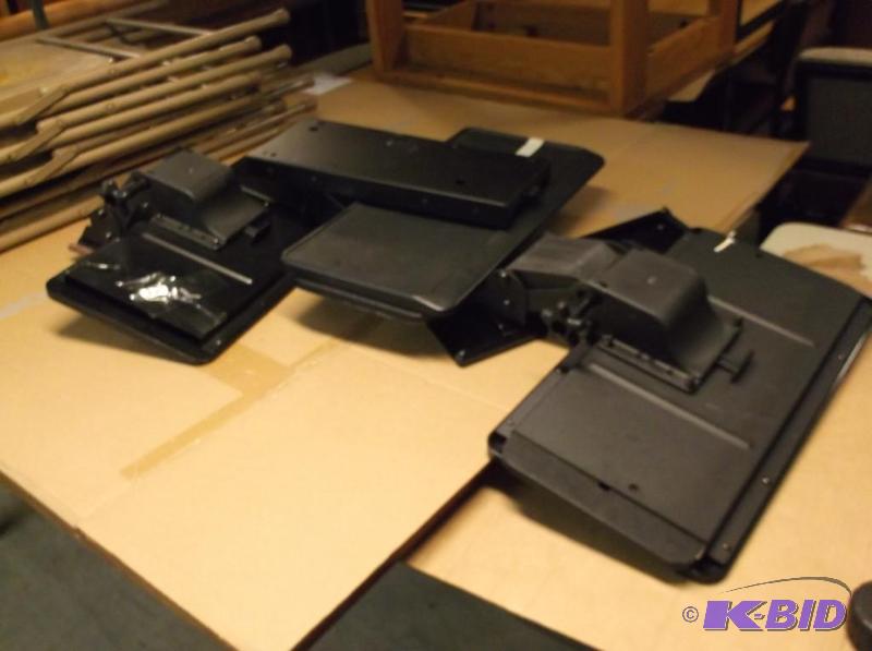 lot 82 image: Lot of 3 under desk pull out keyboard tray....