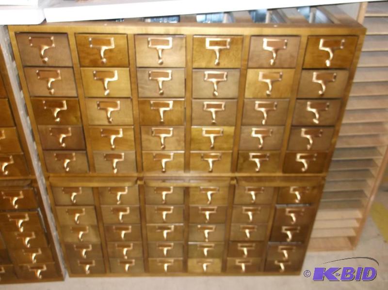 lot 9 image: Card filing cabinet measuring 39 14" L ...