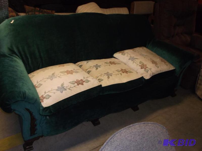 lot 97 image: Couch measuring 79" L in usable conditio...