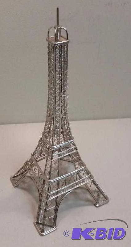 lot 16 image: Shabby Chic. Metal Replica Sculpture of the Eiffell.  Tower