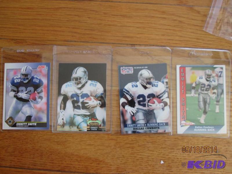 4 Emmitt Smith sports cards...