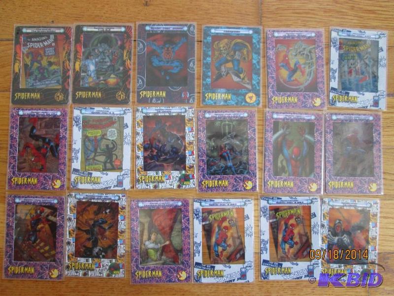 18 Marvel art box Spider-Man cards...