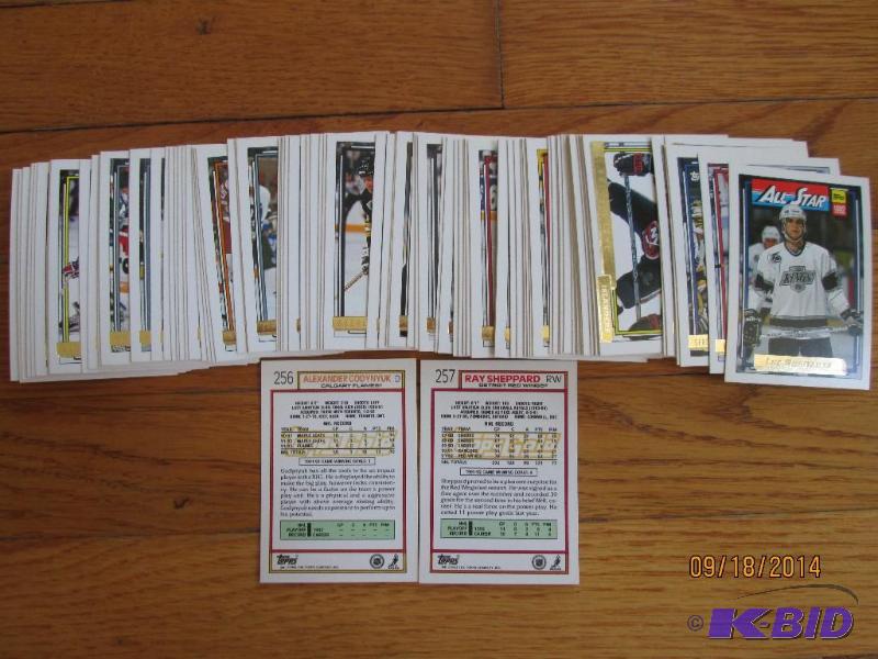 1992 - 1993 Topps Gold hockey cards...