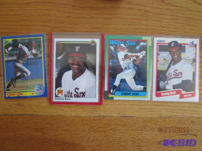 4 Sammy Sosa rookie cards...
