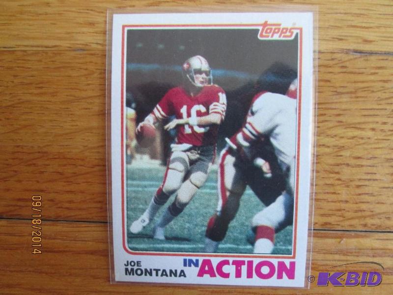 1982 Joe Montana football card...