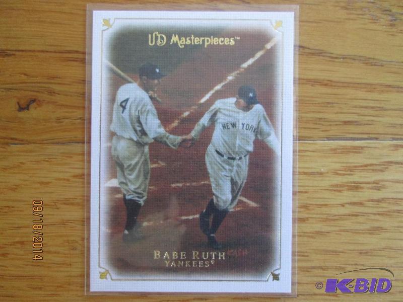 2007 Upper Deck UD Masterpieces Babe Ruth spo...