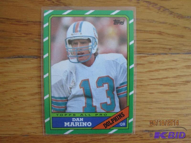 1986 Topps Dan Marino football card...