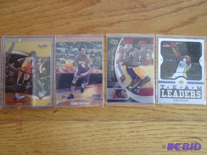 4 Kobe Bryant basketball cards...