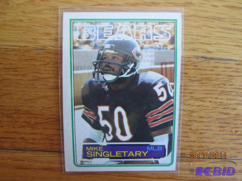 1983 Mike Singletary Topps rookie card...