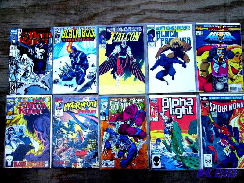 10 assorted Marvel comic books...