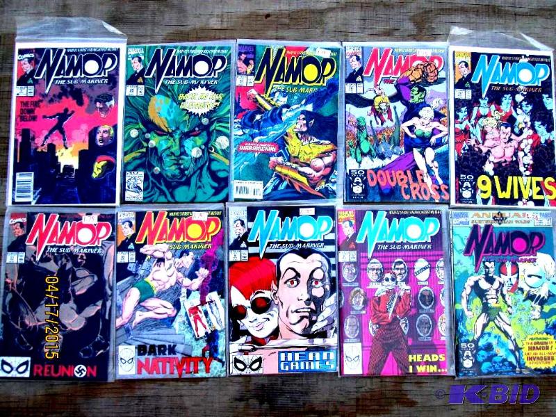 10 Namor comic books...