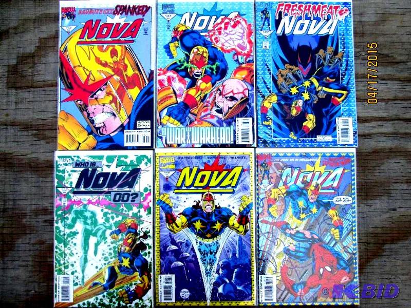 6 Nova comic books...