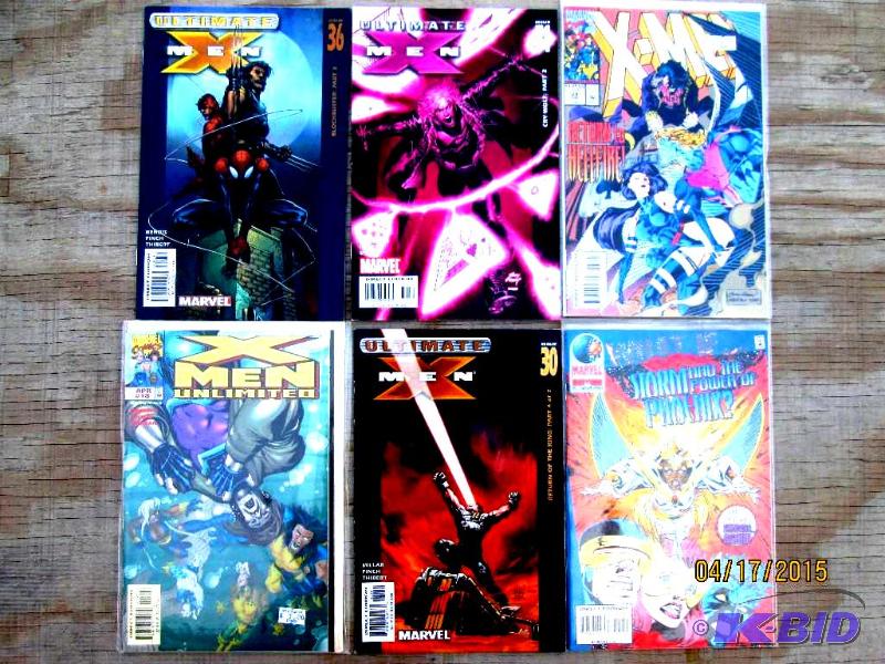 6 X-Men comic books...