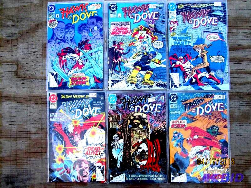6 Hawk and Dove comic books...