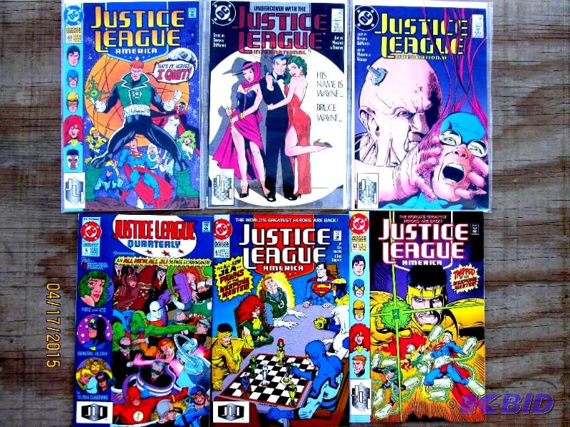 6 Justice League comic books...