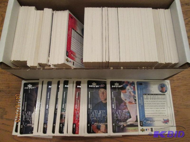Box of 1999 Upper Deck MVP baseball cards...