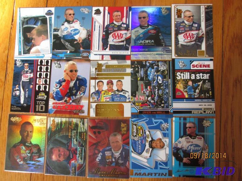 15 Mark Martin NASCAR cards...