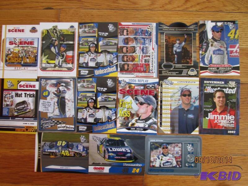 15 Jimmie Johnson NASCAR cards...