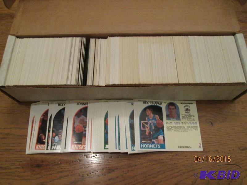 Box of 1989 - 1990 NBA Hoops basketball cards...