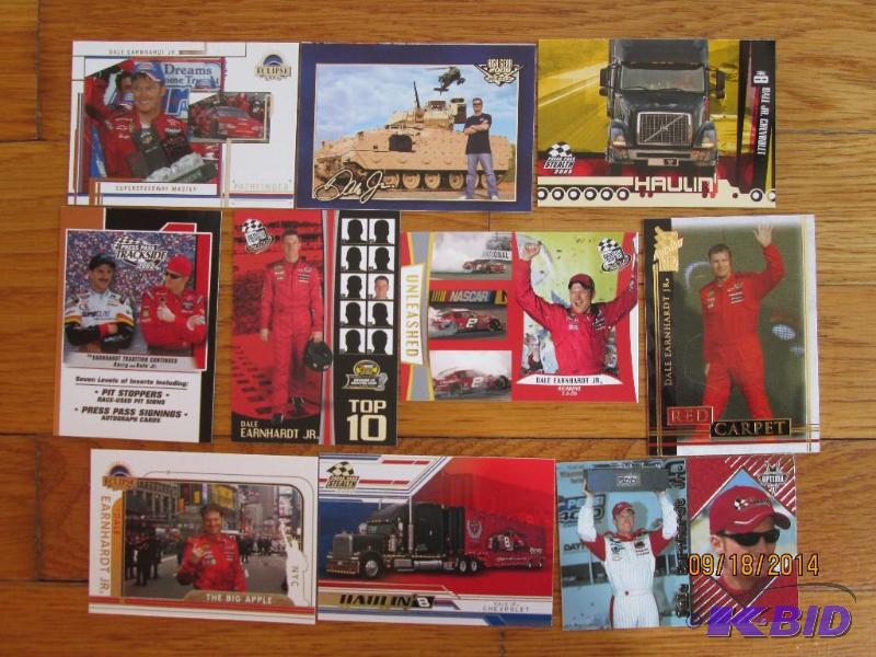 10 Dale Earnhards Jr NASCAR cards...